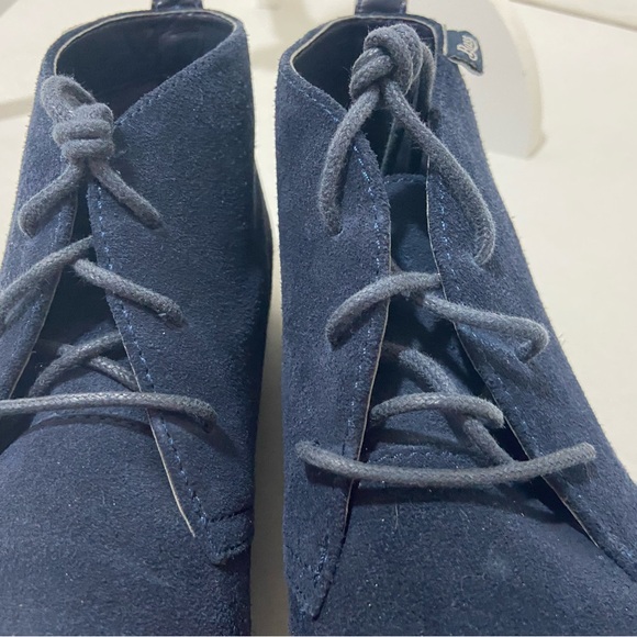 Bass Blue Suede Leather Woman's Ankle Boot / Chukka Size 8.5 M - Picture 3 of 15